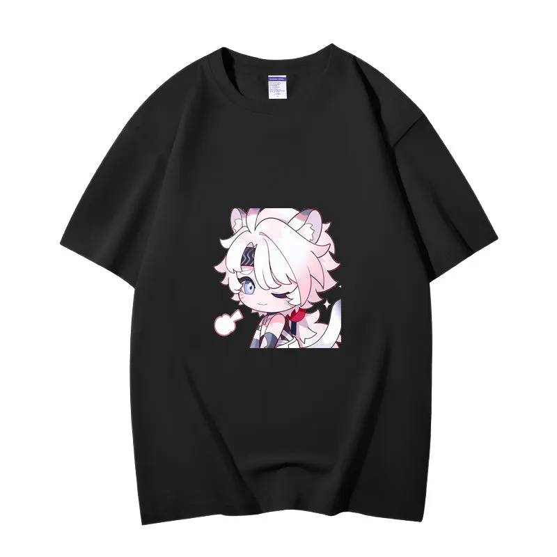 Fashion Anime Wuthering Waves Ling Yang 230g GSM Hipster Style Oversized Cotton T-shirt