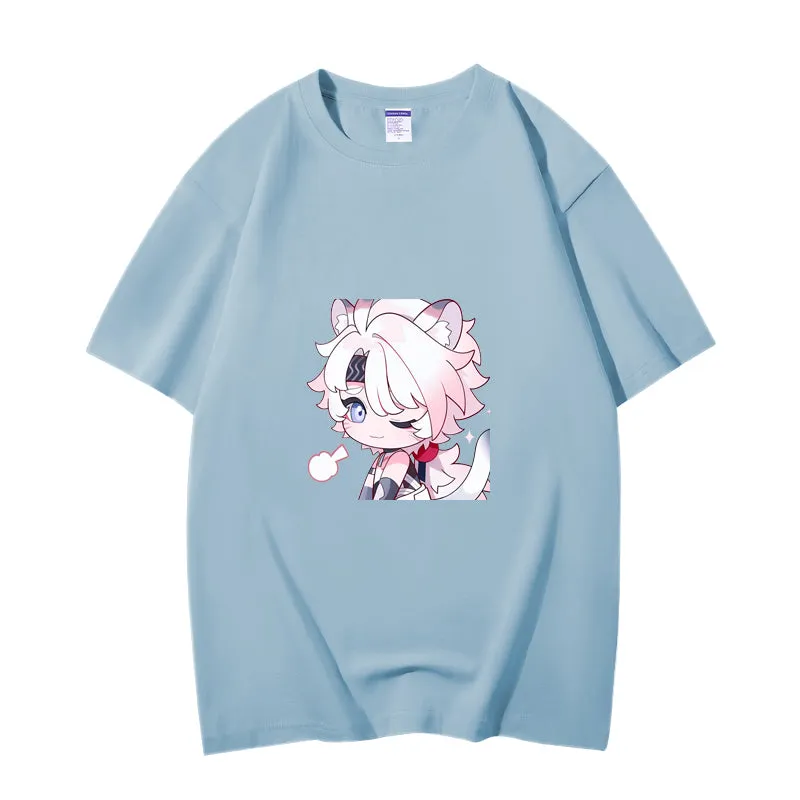 Fashion Anime Wuthering Waves Ling Yang 230g GSM Hipster Style Oversized Cotton T-shirt