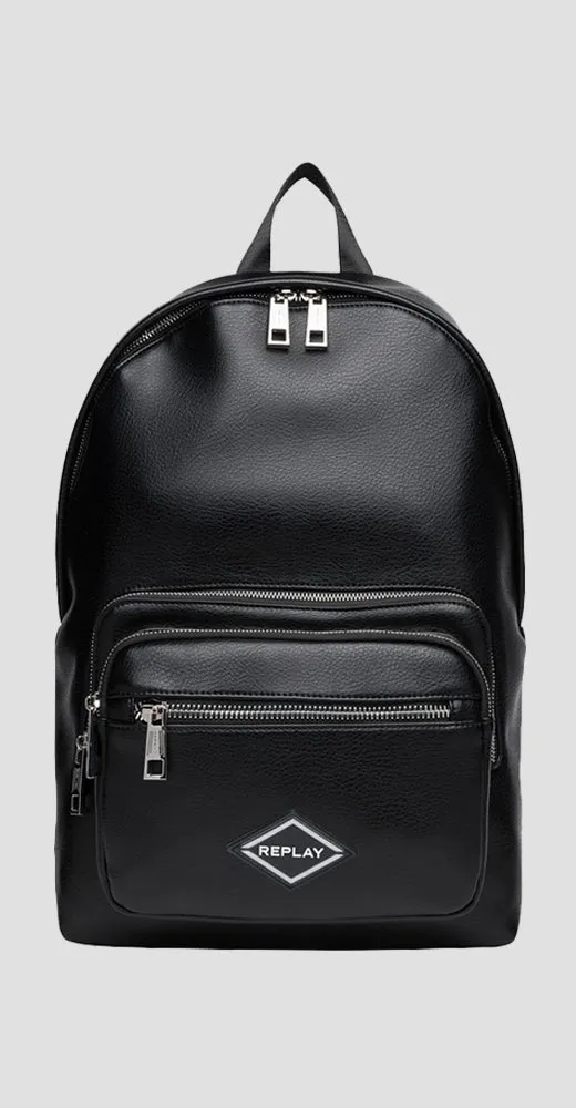 Faux Leather 4 Pocket Backpack