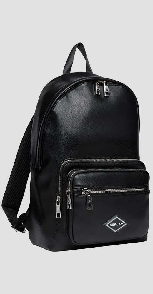 Faux Leather 4 Pocket Backpack