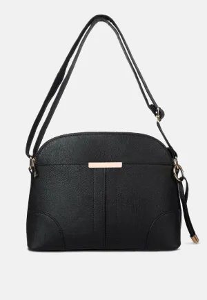 Faux Leather Adjustable Sling Bag