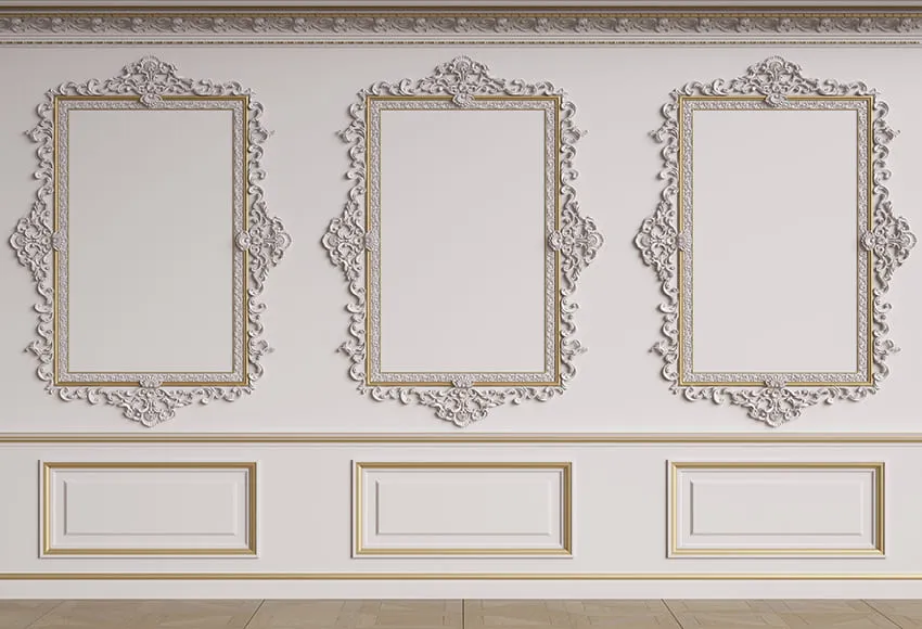 Fondo de pared anhelado blanco interior vintage D1009