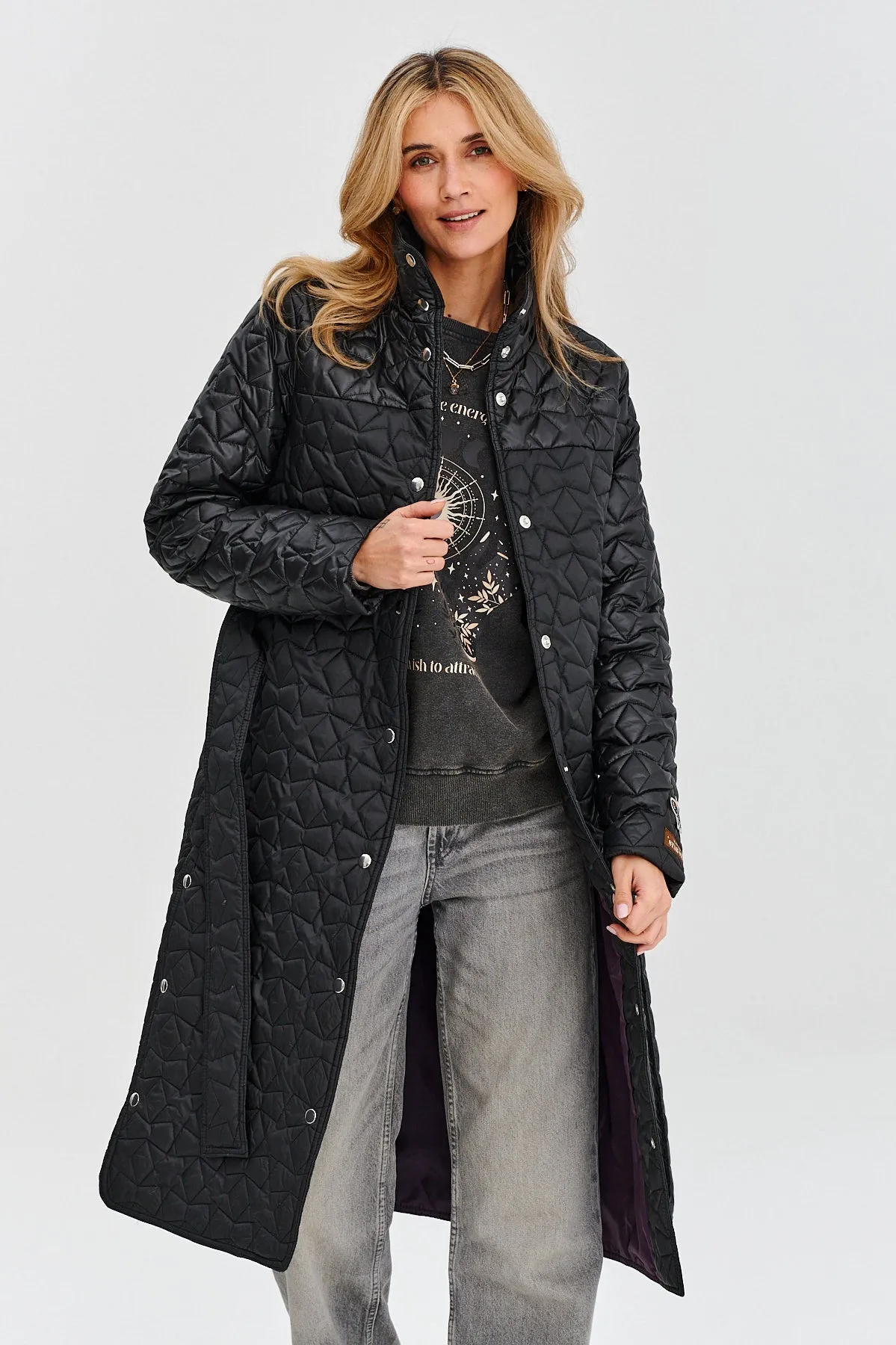 Galactic Whisper quilted coat