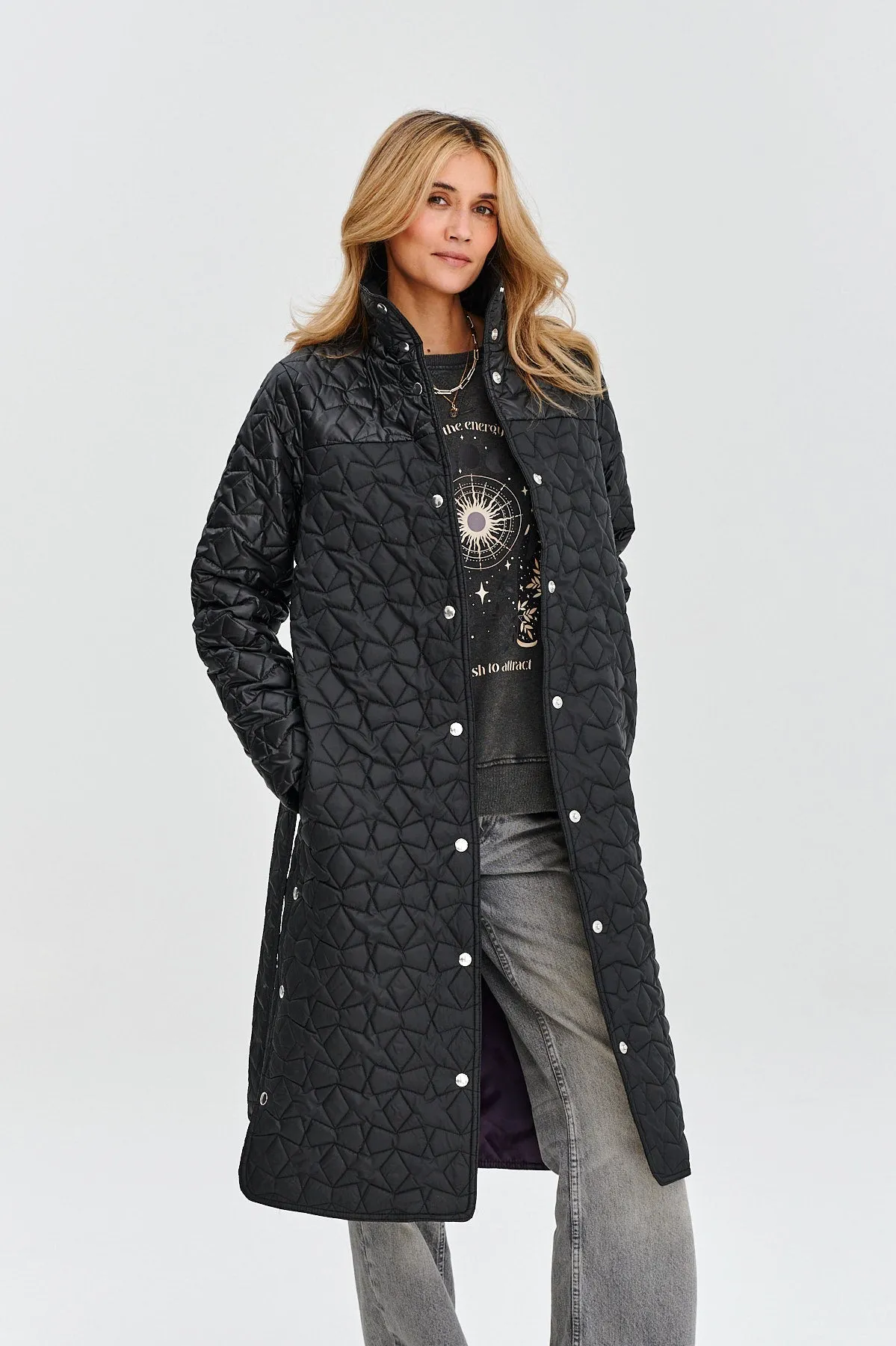 Galactic Whisper quilted coat