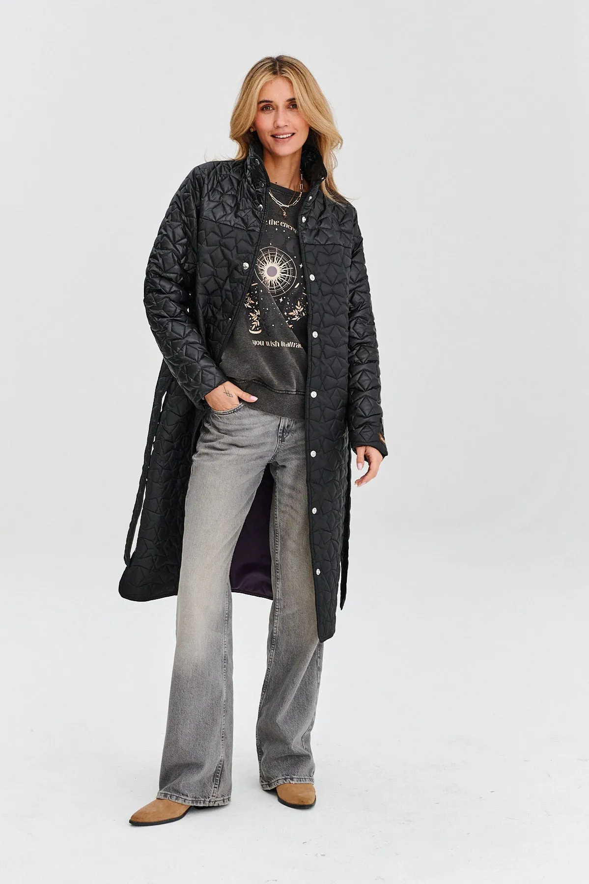 Galactic Whisper quilted coat