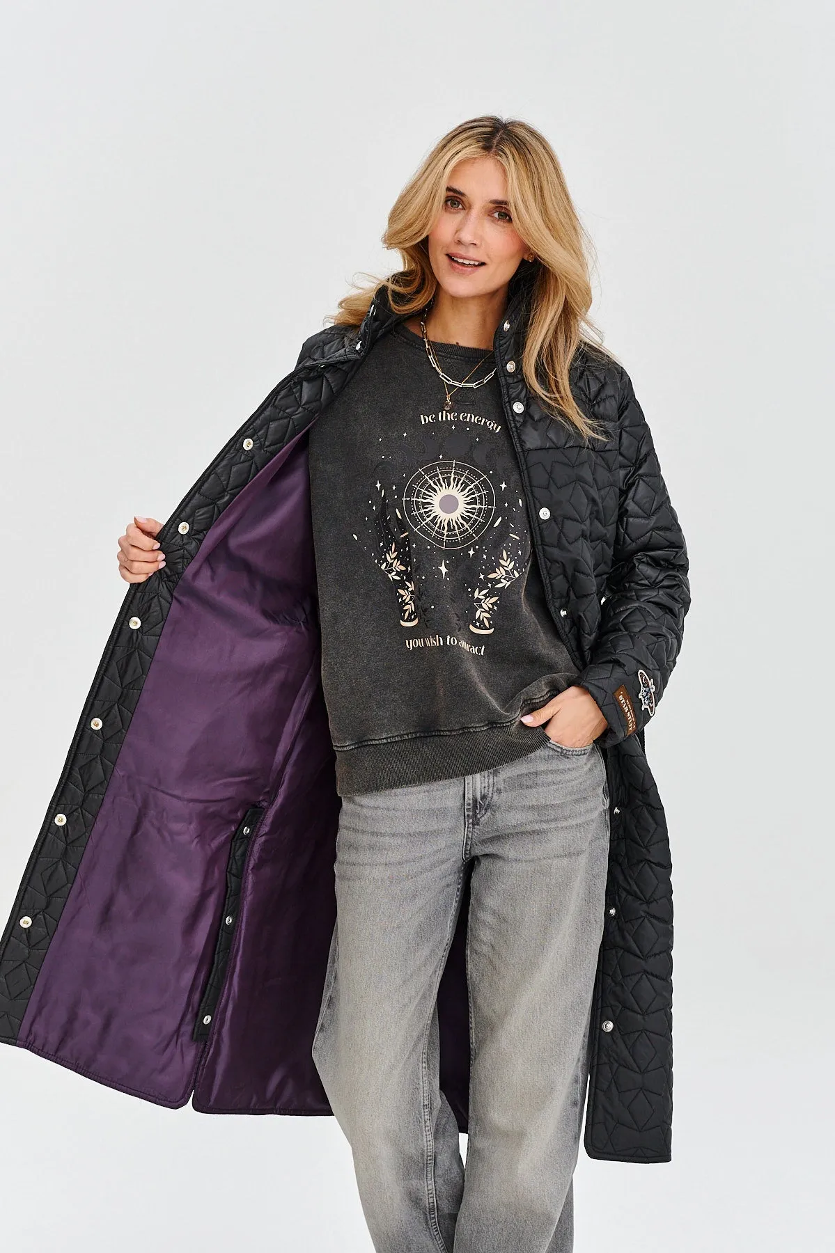Galactic Whisper quilted coat