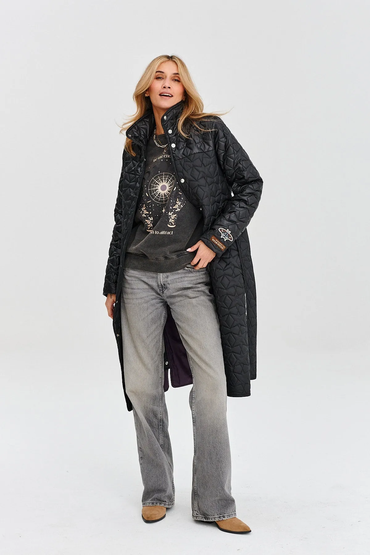 Galactic Whisper quilted coat
