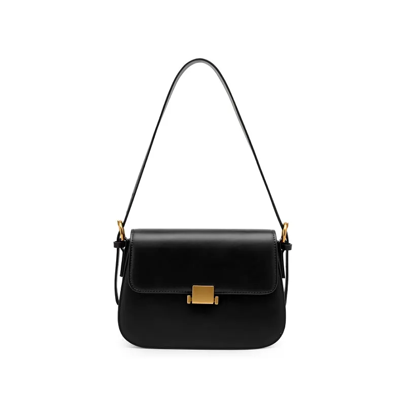 Genuine Leather Minimalist Shoulder Bag