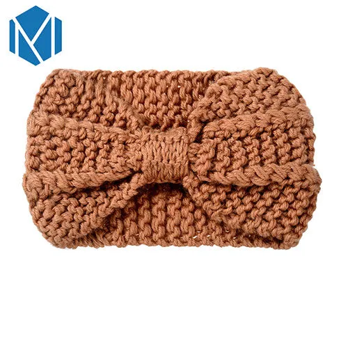 Girls Soft Knitted Fabric Headband Female Wool Winter Warm Turban Hair Accessories for Women Crochet Head Wrap Stretch Headdress