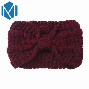 Girls Soft Knitted Fabric Headband Female Wool Winter Warm Turban Hair Accessories for Women Crochet Head Wrap Stretch Headdress