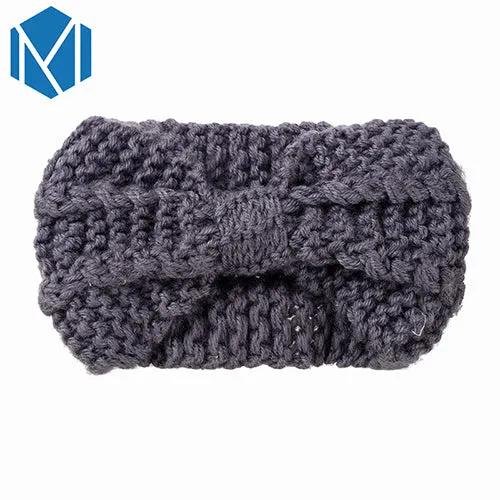 Girls Soft Knitted Fabric Headband Female Wool Winter Warm Turban Hair Accessories for Women Crochet Head Wrap Stretch Headdress