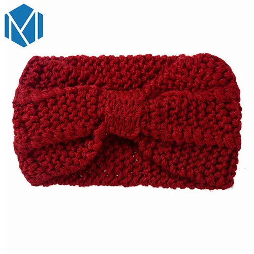 Girls Soft Knitted Fabric Headband Female Wool Winter Warm Turban Hair Accessories for Women Crochet Head Wrap Stretch Headdress