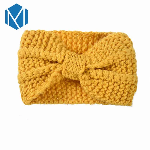 Girls Soft Knitted Fabric Headband Female Wool Winter Warm Turban Hair Accessories for Women Crochet Head Wrap Stretch Headdress