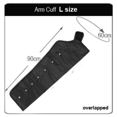 Gliding Wave Massager Armsleeve for 8 Chamber Device with tubes and splitter