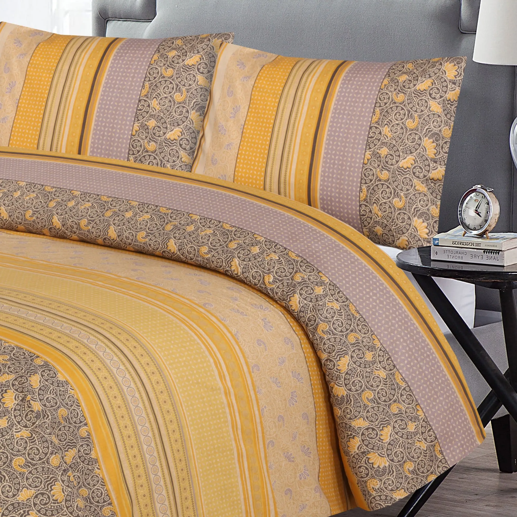 Grace D383- 6 pc summer Comforter Set with 4 pillow covers