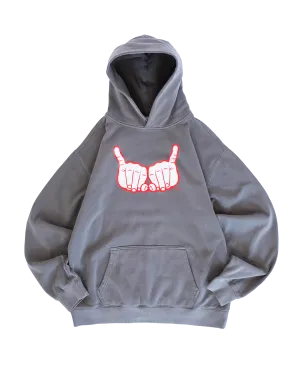 Hands Hood Vintage Grey