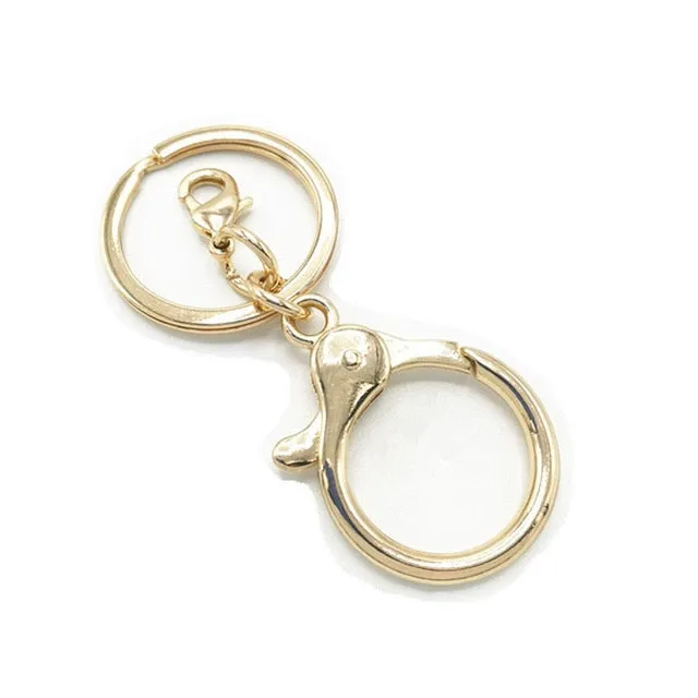 Heart-shaped glitter filled keychain