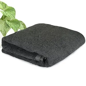 Heelium Bamboo Bath Towel - 400 GSM, Ultra Soft, Quick Dry, Lightweight & Odour Free, 140 x 70 cm, Pack of 1, Grey