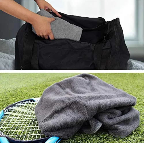 Heelium Bamboo Bath Towel - 400 GSM, Ultra Soft, Quick Dry, Lightweight & Odour Free, 140 x 70 cm, Pack of 1, Grey