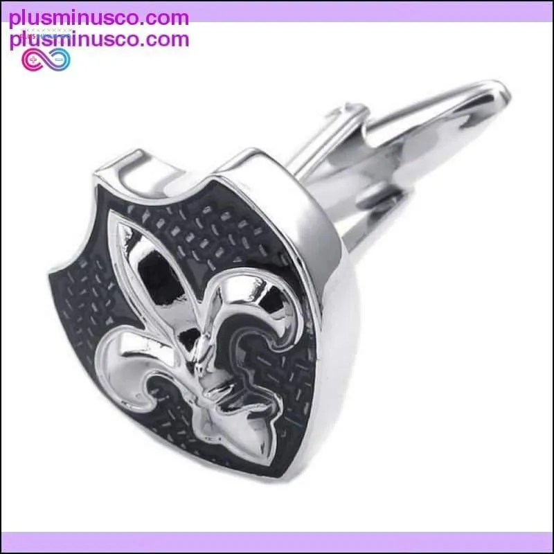 High Quality Rhodium Plated Knight Fleur De Lis Tie Clips &