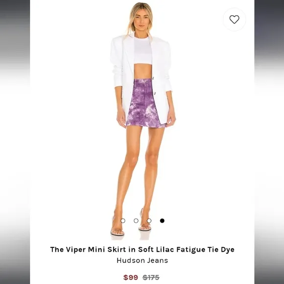 HUDSON- The Viper Mini Skirt/Lilac Fatigue Tie Dye-25 (US-0)