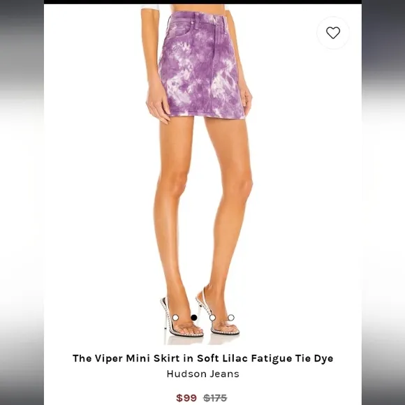 HUDSON- The Viper Mini Skirt/Lilac Fatigue Tie Dye-25 (US-0)
