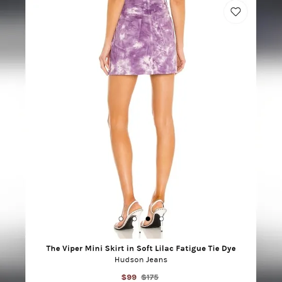 HUDSON- The Viper Mini Skirt/Lilac Fatigue Tie Dye-25 (US-0)