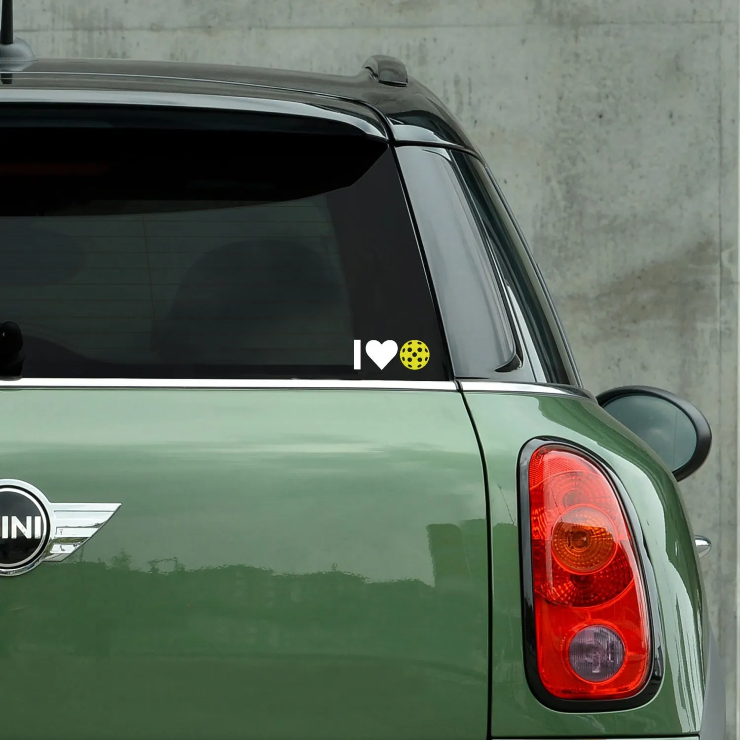 I Heart Pickleball Decal - Bumper Sticker