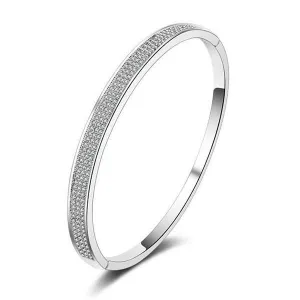 Infinity Pave White Gold Filled Bracelet