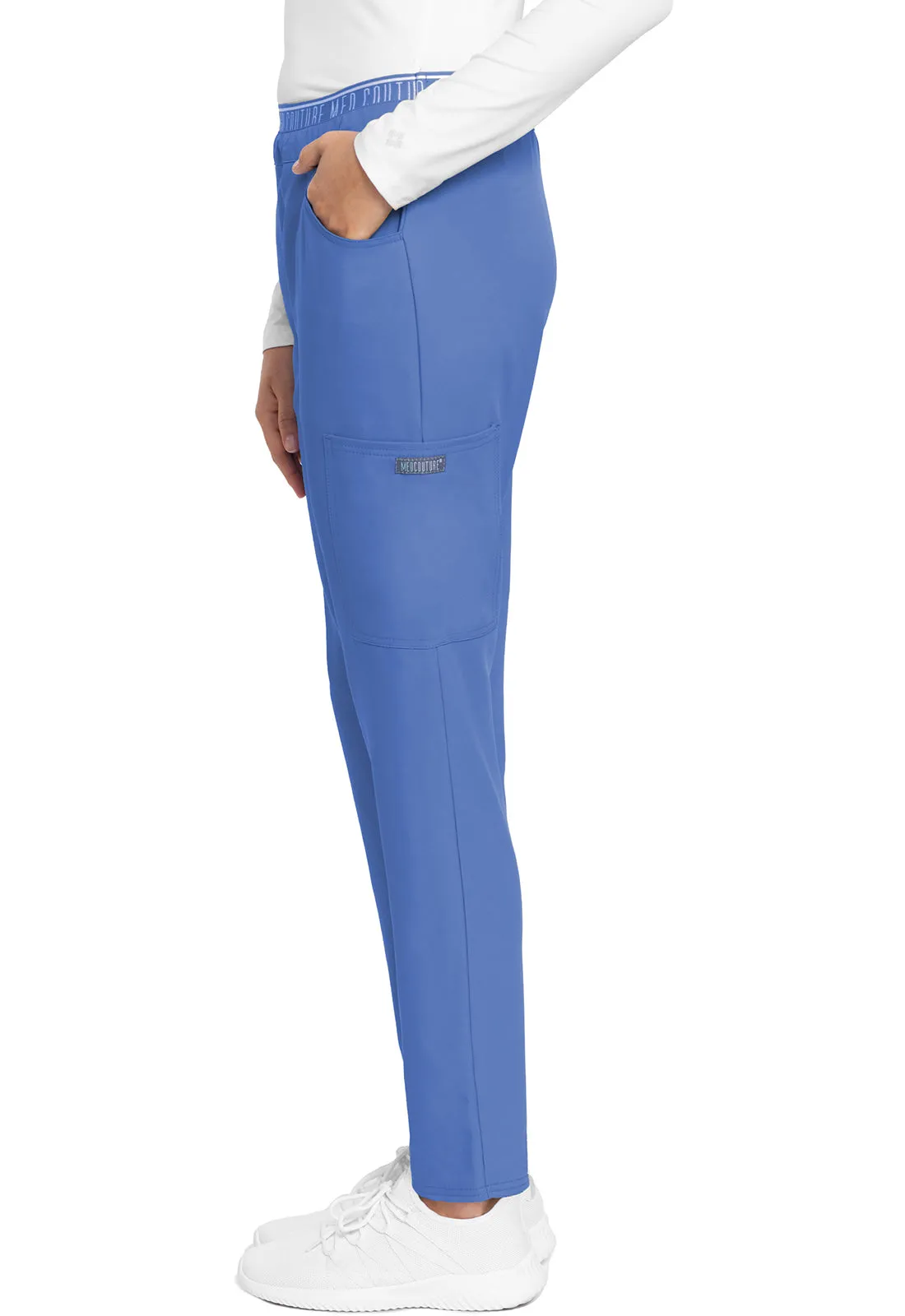 Insight MC009 Mid Rise Pull-on Tapered Leg Ankle Pants Ciel