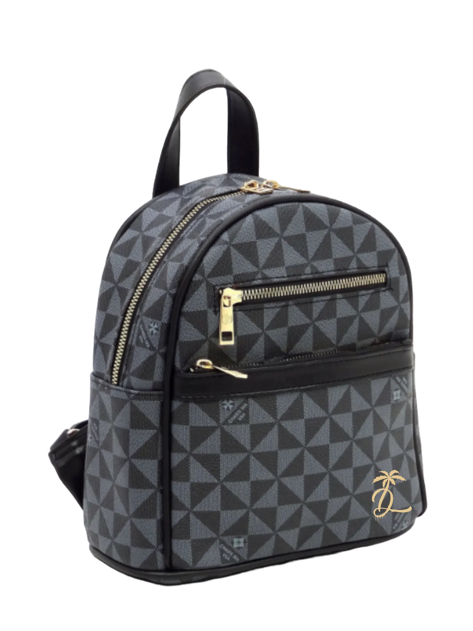 Island Drip Manulua leather Strip 3 zip back pack