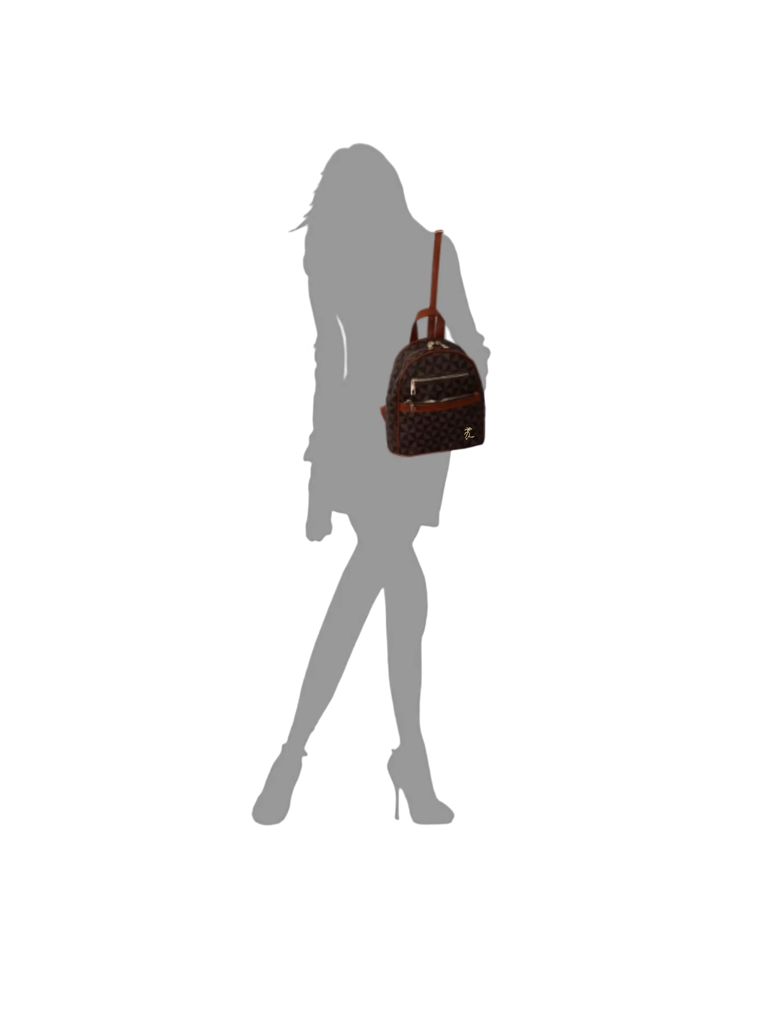 Island Drip Manulua leather Strip 3 zip back pack