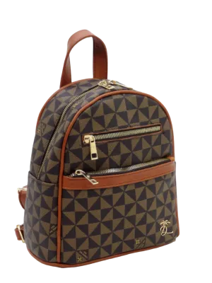 Island Drip Manulua leather Strip 3 zip back pack