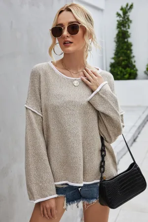 Jem Round Neck Dropped Shoulder Sweater