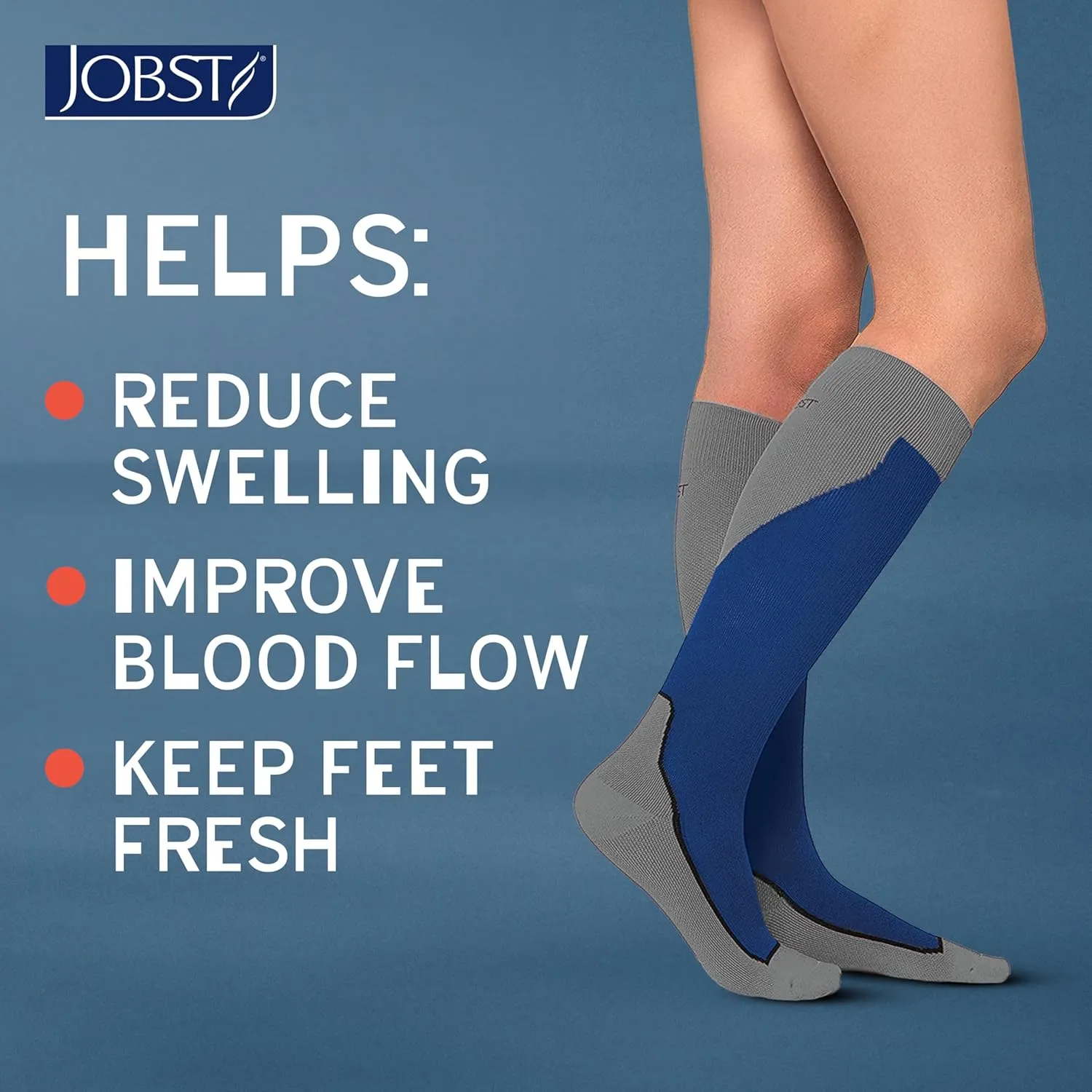 Jobst Sport 15-20mmHg Knee High Stockings Closed Toe