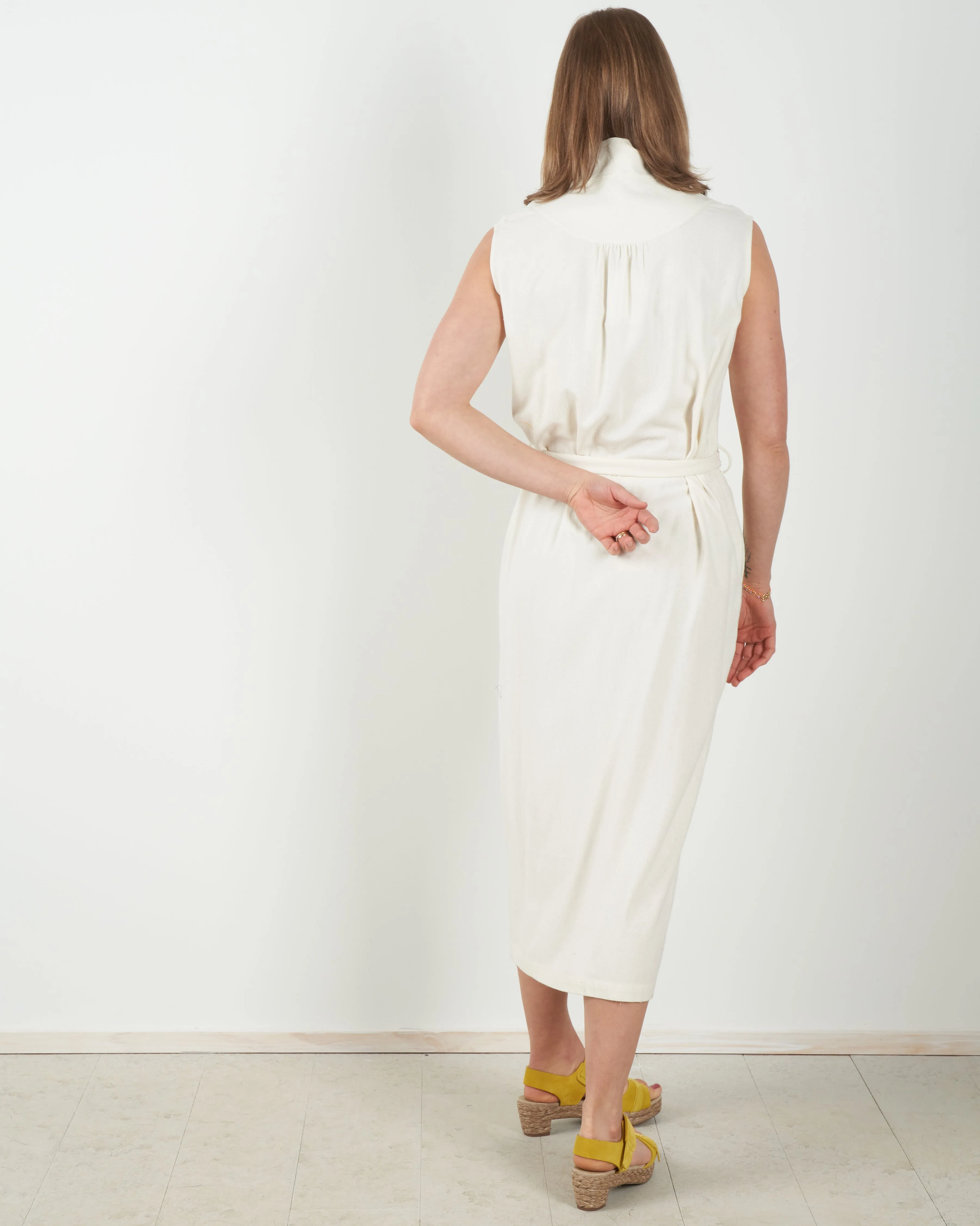 karate vest dress - off white