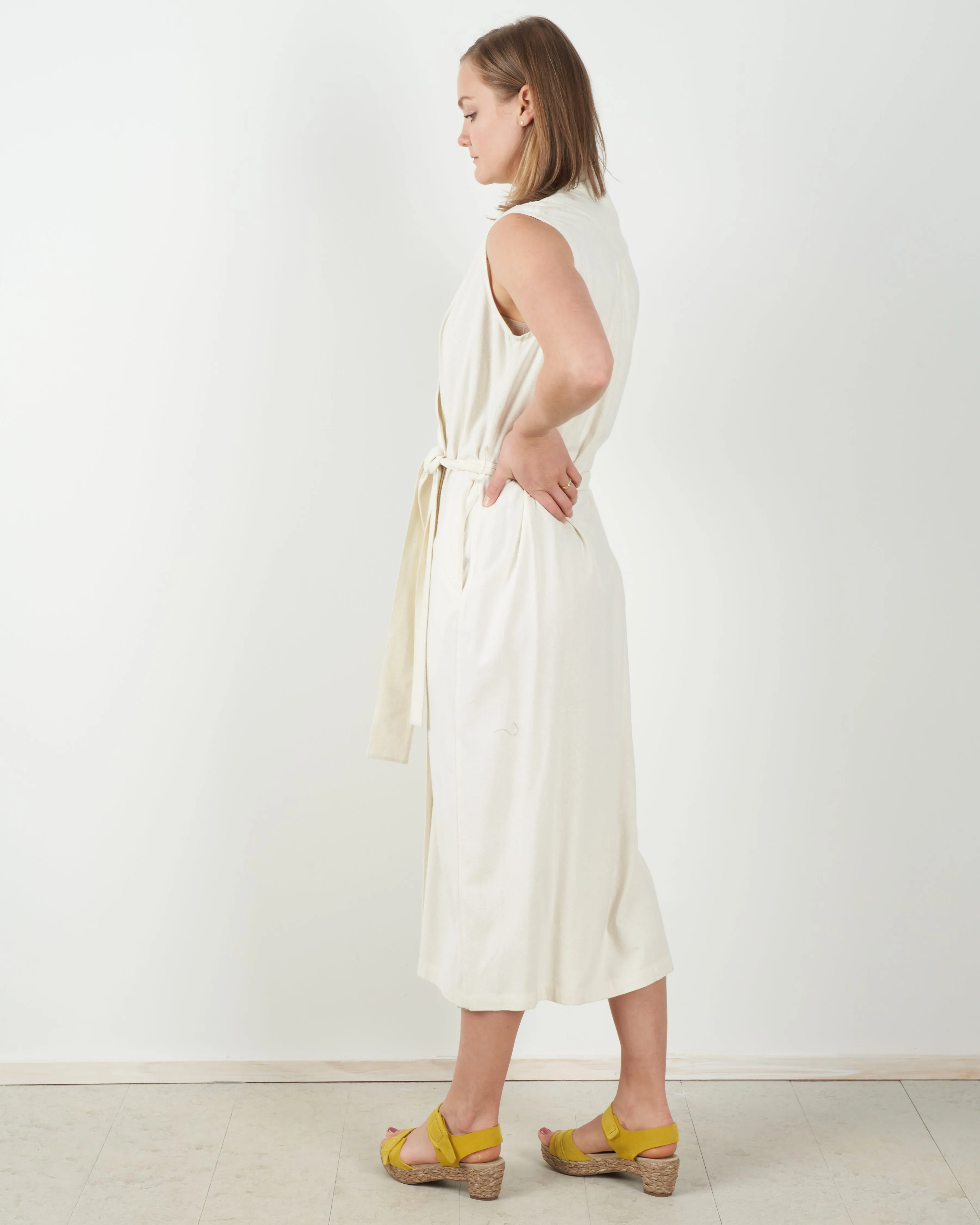 karate vest dress - off white