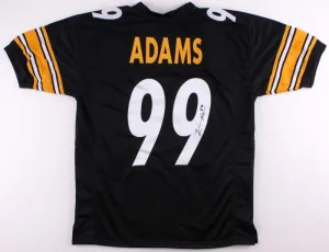 Keion Adams Signed Steelers Jersey (TSE COA) 2017 Rookie Outside Linebacker
