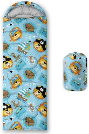Kids Sleeping Bag for Boys and Girls,Monster Alien Print-Lightweight Warm Portable Outdoor Indoor-Waterproof Cold Weather Resistant Sleeping Bag for Camping Hiking