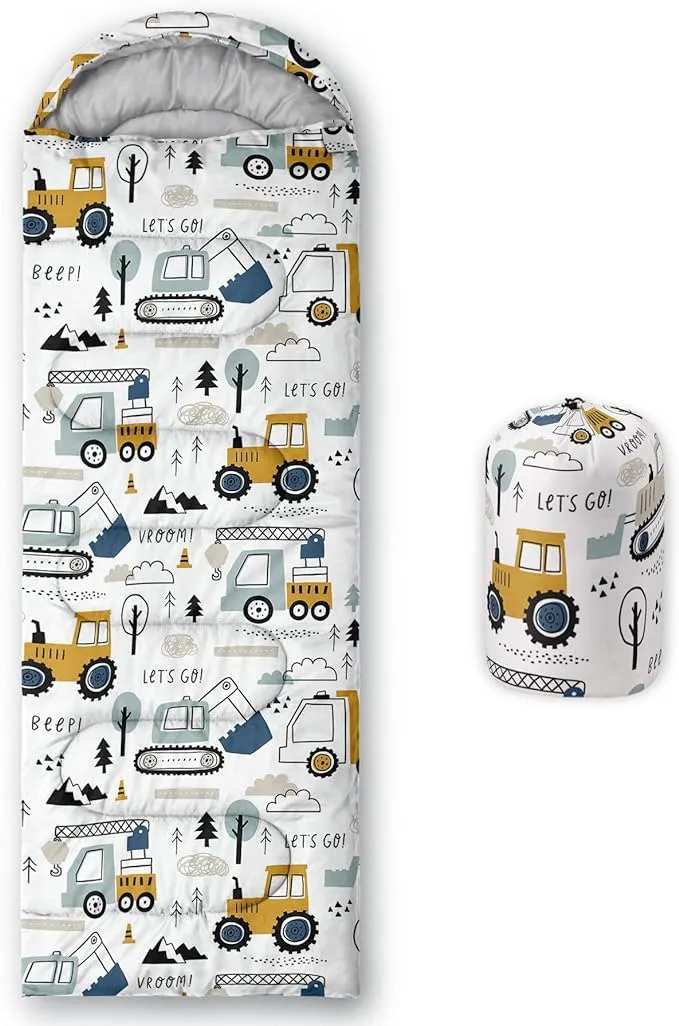 Kids Sleeping Bag for Boys and Girls,Monster Alien Print-Lightweight Warm Portable Outdoor Indoor-Waterproof Cold Weather Resistant Sleeping Bag for Camping Hiking