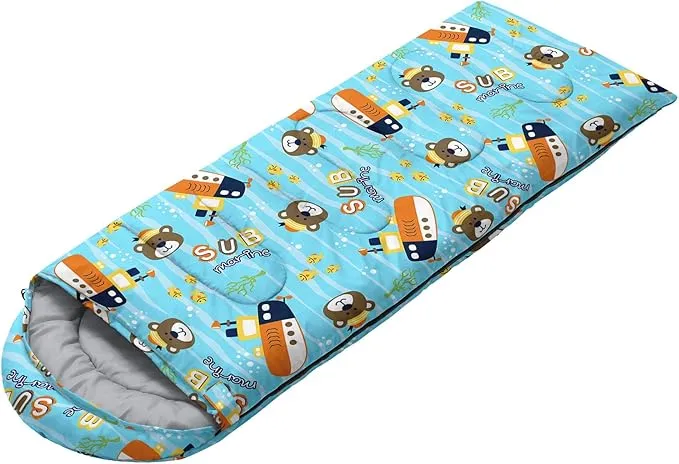 Kids Sleeping Bag for Boys and Girls,Monster Alien Print-Lightweight Warm Portable Outdoor Indoor-Waterproof Cold Weather Resistant Sleeping Bag for Camping Hiking