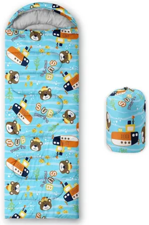 Kids Sleeping Bag for Boys and Girls,Monster Alien Print-Lightweight Warm Portable Outdoor Indoor-Waterproof Cold Weather Resistant Sleeping Bag for Camping Hiking