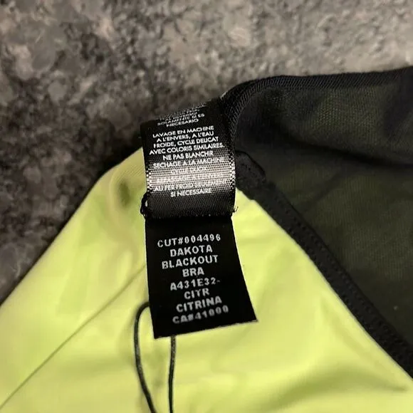 Koral Dakota Blackout Sports Bra in Citrina BNWT
