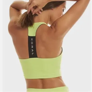Koral Dakota Blackout Sports Bra in Citrina BNWT