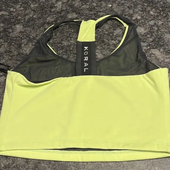Koral Dakota Blackout Sports Bra in Citrina BNWT