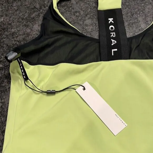 Koral Dakota Blackout Sports Bra in Citrina BNWT