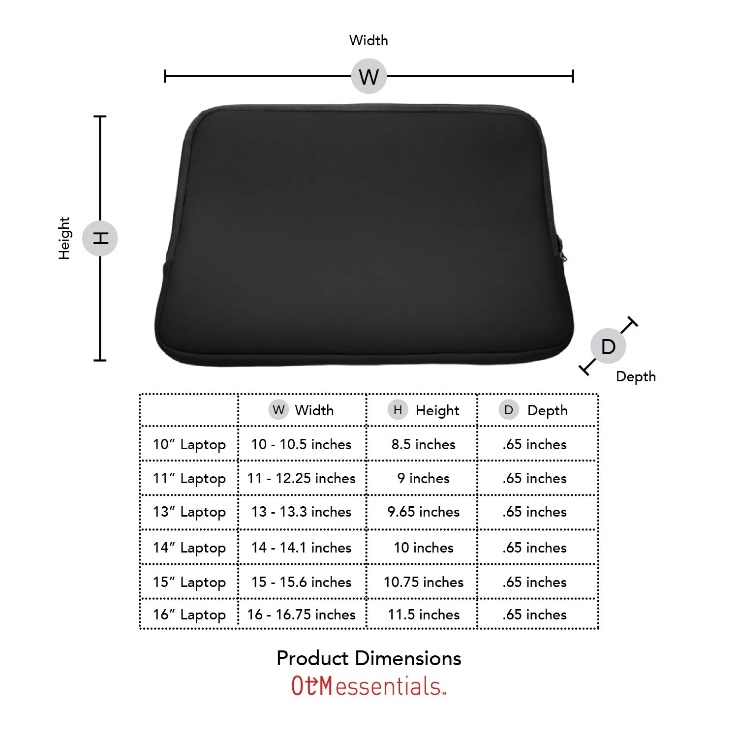Laptop Sleeve, Neoprene, University of Louisiana at Lafayette