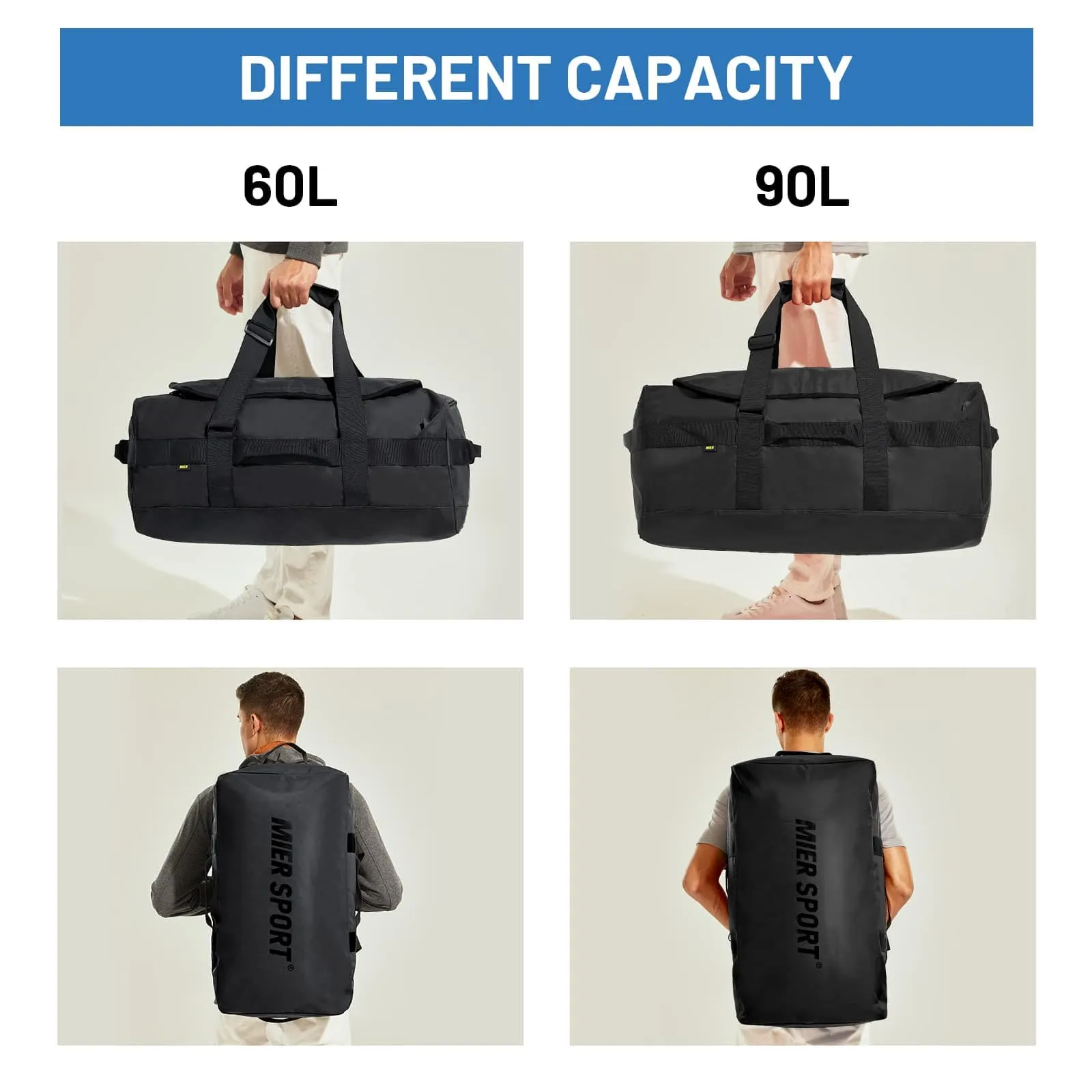 Large Convertible Backpack Duffle Heavy Duty Duffel Bag