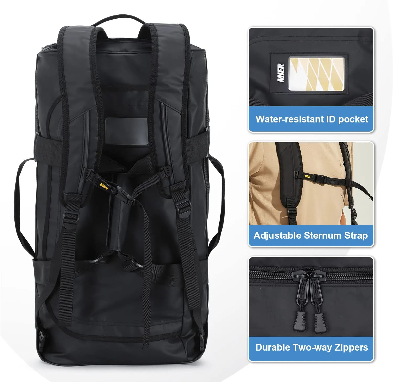 Large Convertible Backpack Duffle Heavy Duty Duffel Bag