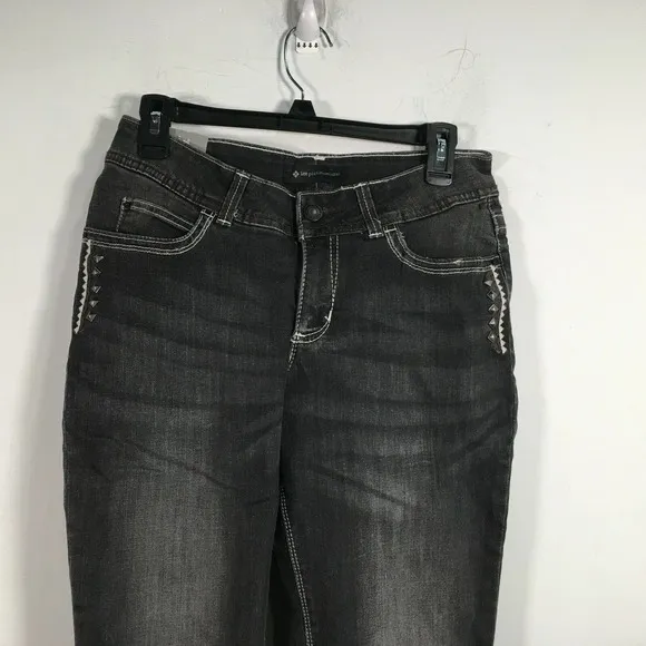 Lee Platinum Label Skinny Stretch Jean, Women's Size 6 Short - Grunge Black